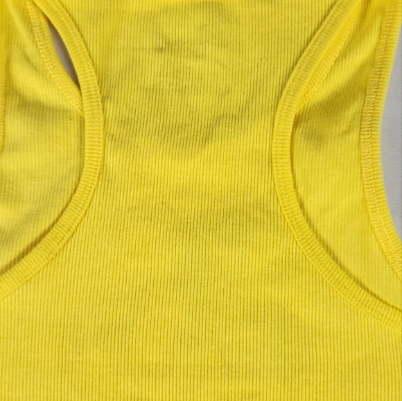 Disney Mickey Mouse Yellow Cropped Tank Top. Sz Medium. - Picture 4 of 7